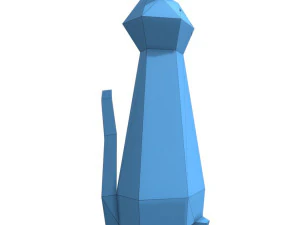 tall kind cat lamp 3D Model