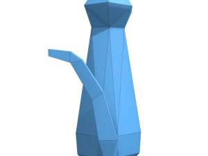 tall kind cat lamp 3D Model