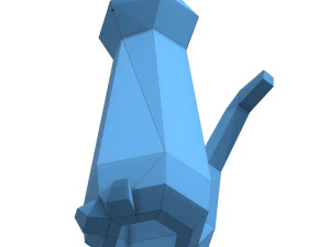 tall kind cat lamp 3D Model