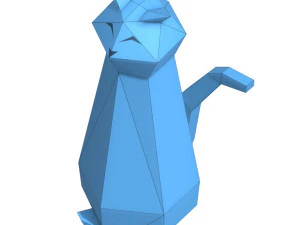 tall kind cat lamp 3D Model