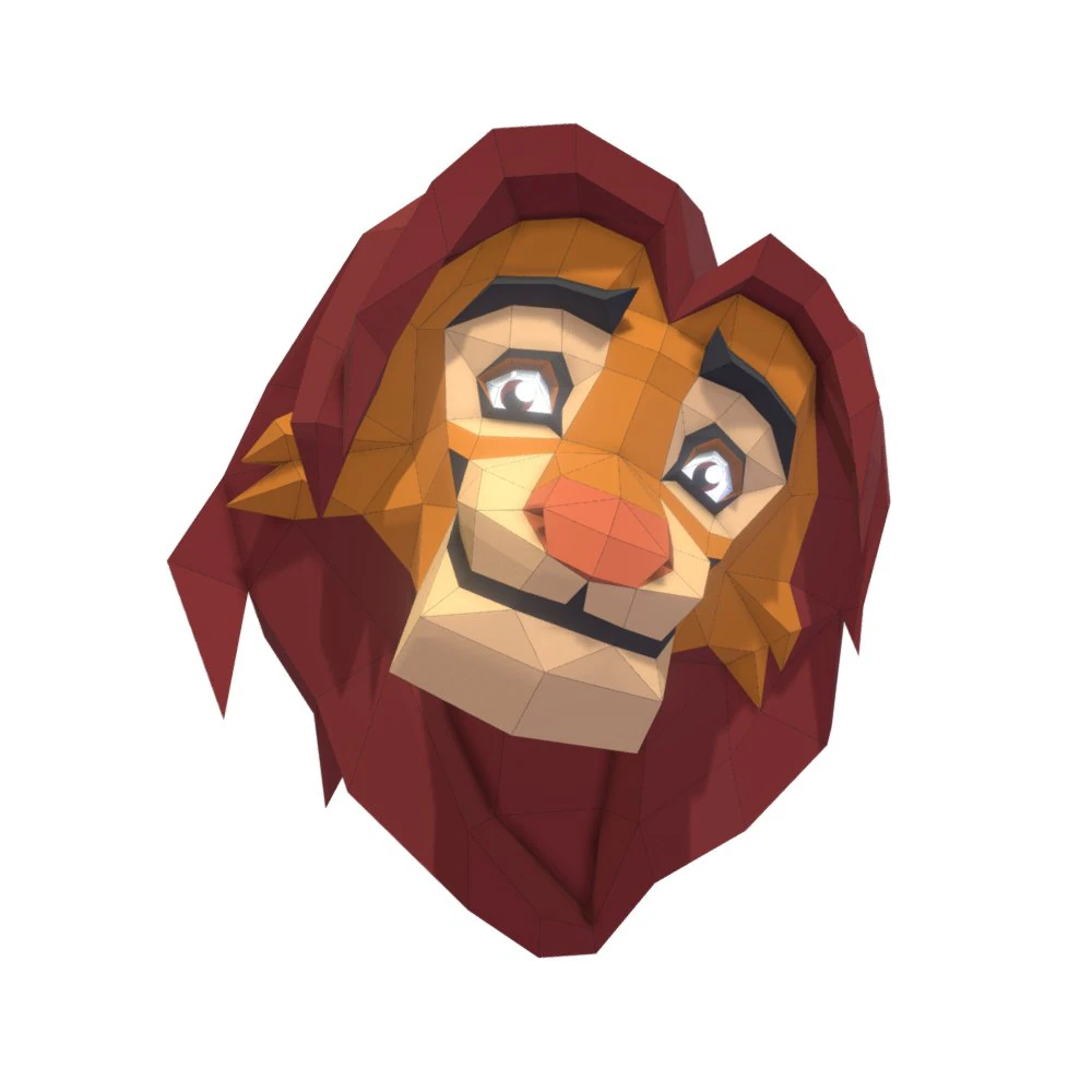 trophy simba 3D Model .c4d .max .obj .3ds .fbx .stl .blend 
