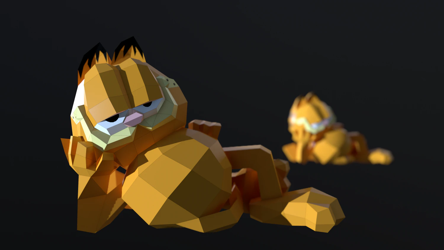 garfield cat 3D Model .c4d .max .obj .3ds .fbx .stl .blend