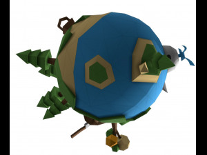 Lowpoly cartoon planet Modelo 3D