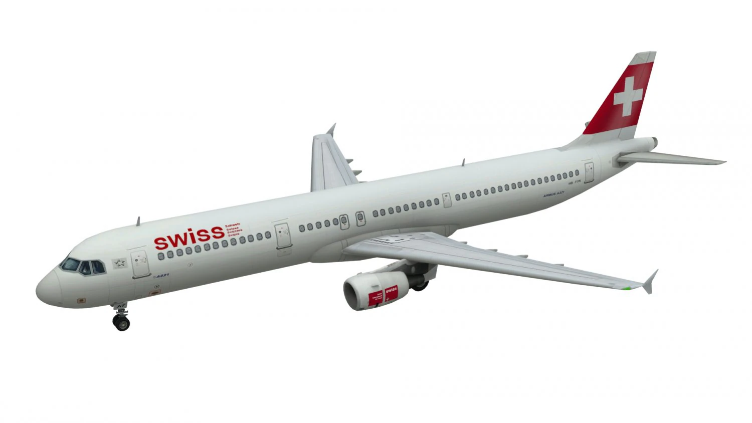 lowpoly a321 airplane 3D Model .c4d .max .obj .3ds .fbx .stl .blend 