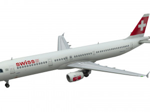 lowpoly a321 airplane 3D Model