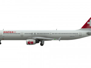 lowpoly a321 airplane 3D Model