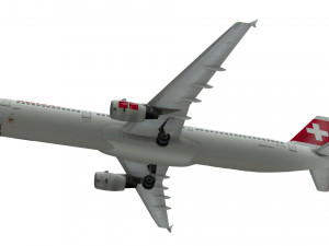 lowpoly a321 airplane 3D Model