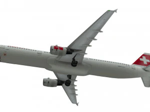 lowpoly a321 airplane 3D Model