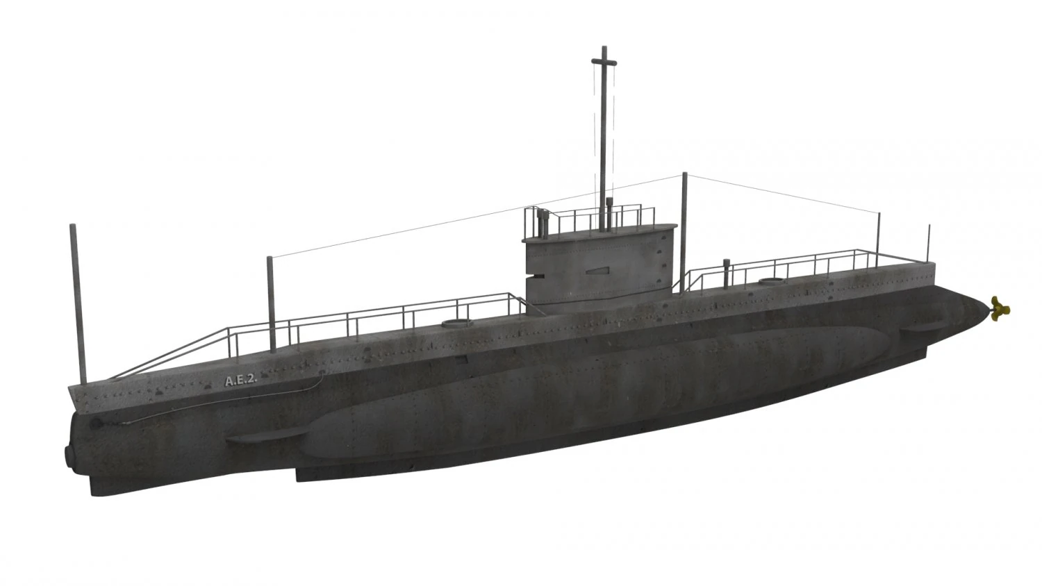 ae2 australia submarine 3D Model .c4d .max .obj .3ds .fbx .stl .blend 