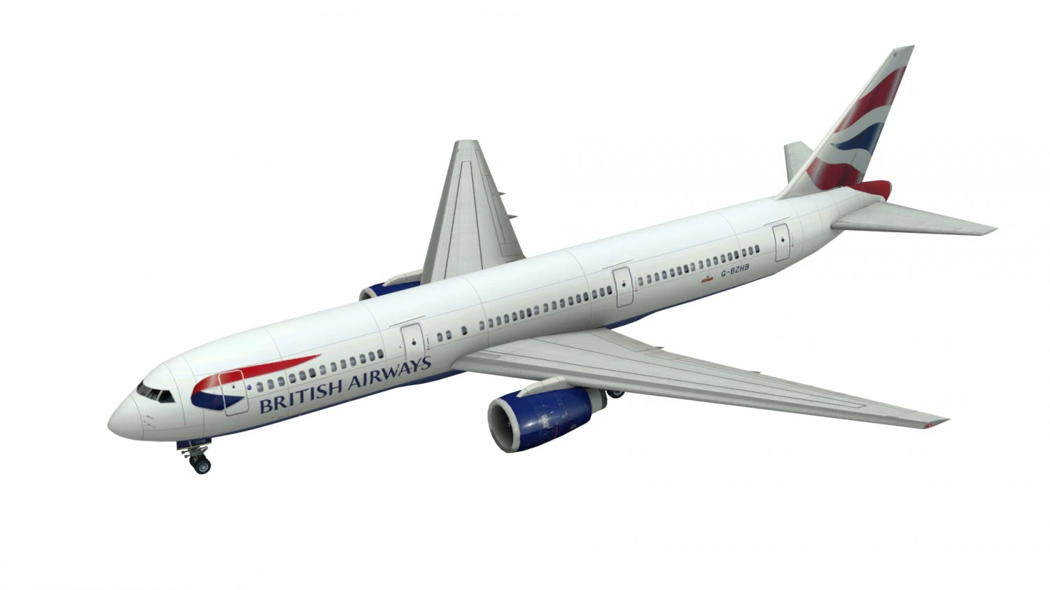 lowpoly b767-300 3D Model .c4d .max .obj .3ds .fbx .stl .blend 