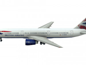 lowpoly b767-300 Model 3D