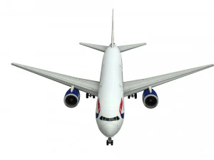 lowpoly b767-300 3D Model