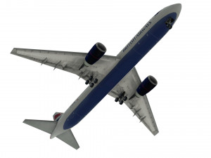 lowpoly b767-300 Model 3D