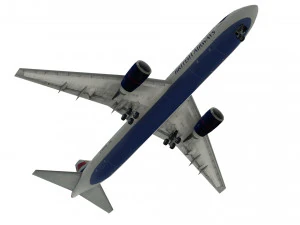 lowpoly b767-300 3D Model