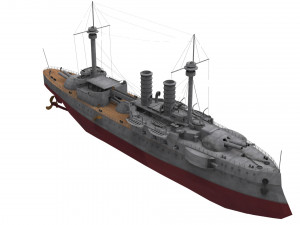 ottoman battleship barbaros hayreddin 3D Model