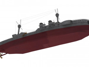 ottoman battleship barbaros hayreddin 3D Model
