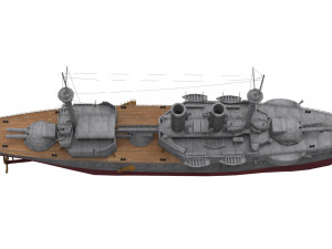 ottoman battleship barbaros hayreddin 3D Model