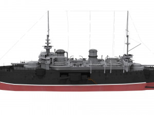 french battleship bouvet 3D मॉडल