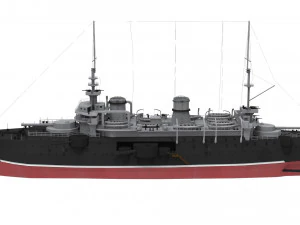 french battleship bouvet 3D Model