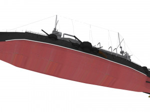 french battleship bouvet 3D मॉडल