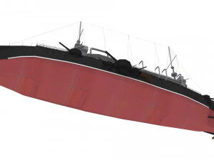 french battleship bouvet 3D Model