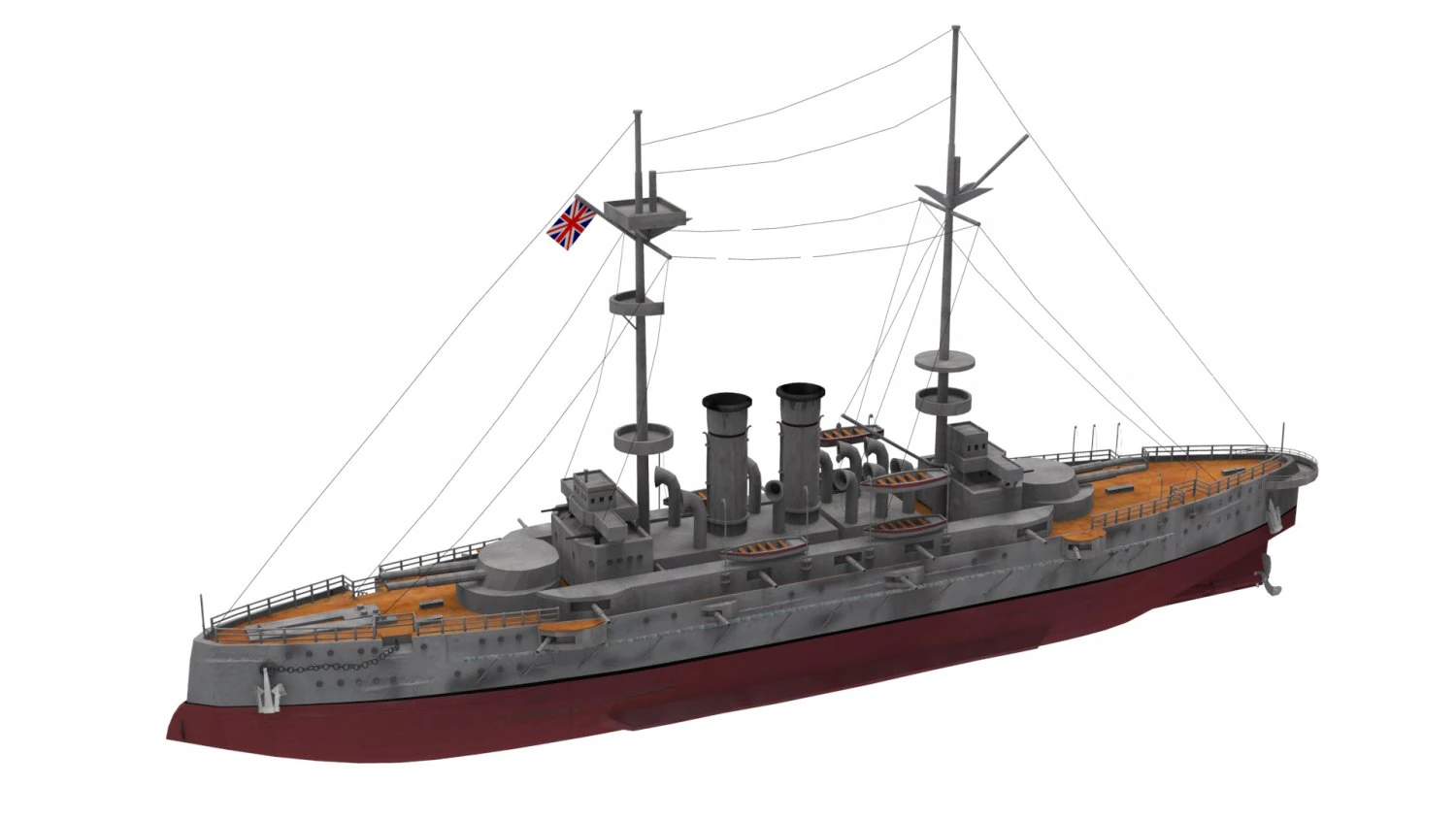 hms goliath 3D Model .c4d .max .obj .3ds .fbx .stl .blend 