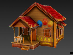lowpoly toon house pack 3D Model