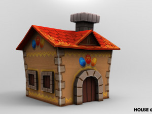 lowpoly toon house pack 3D Model