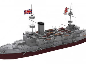 navio de guerra de classe majestosa Modelo 3D