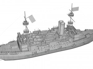 majestic-class battleship 3D मॉडल