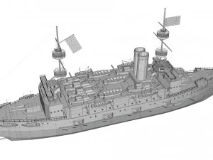 majestic-class battleship 3D Model