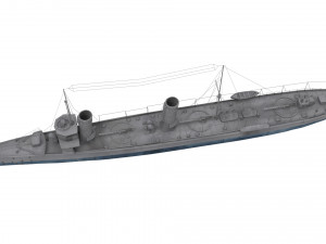 ottoman torpedo boat sultanhisar 3D Model