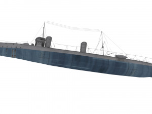 ottoman torpedo boat sultanhisar 3D Model
