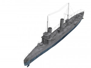 ottoman torpedo boat sultanhisar 3D Model