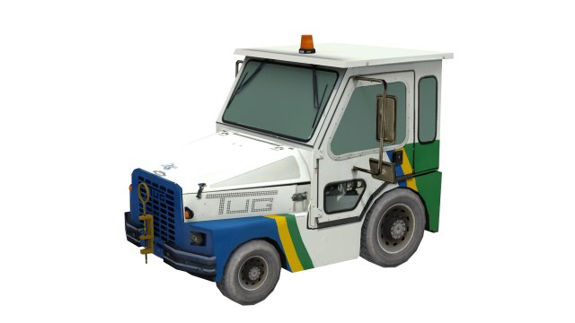 lowpoly tug aviation equip m1a50 Model 3D .c4d .max .obj .3ds .fbx .stl .blend 