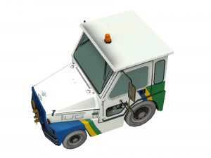 lowpoly tug aviation equip m1a50 Model 3D