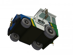 lowpoly tug aviation equip m1a50 Model 3D