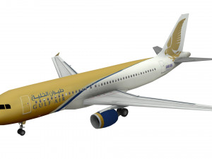 lowpoly airbus a320 3D-Modell