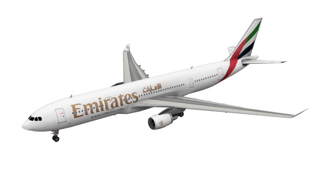 lowpoly airbus a330 3D Model .c4d .max .obj .3ds .fbx .stl .blend 