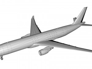 lowpoly airbus a330 3D Model