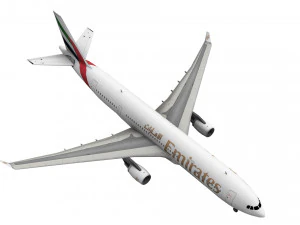 lowpoly airbus a330 3D Model