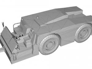 lowpoly fmc b700 aircraft tow tractor 3D Model