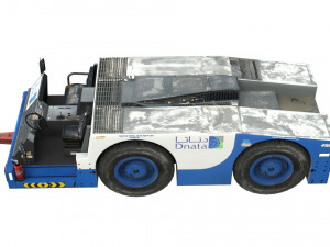 lowpoly fmc b700 aircraft tow tractor Modelo 3D