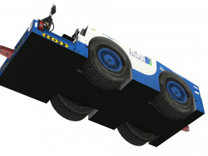 lowpoly fmc b700 aircraft tow tractor Modelo 3D