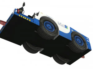 lowpoly fmc b700 aircraft tow tractor 3D Model