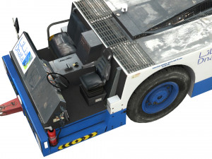 lowpoly fmc b700 aircraft tow tractor Modelo 3D