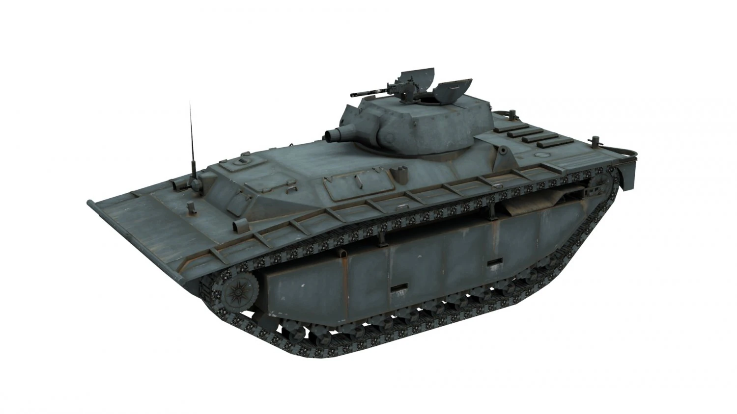 lowpoly lvta4 light tank 3D Model .c4d .max .obj .3ds .fbx .stl .blend 