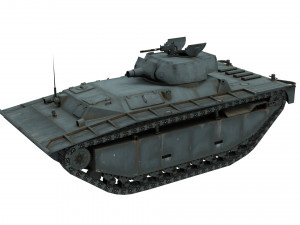 lowpoly lvta4 light tank 3D Model