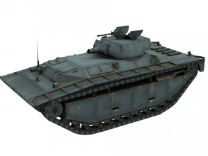 lowpoly lvta4 경전차 3D 모델