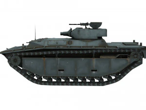 lowpoly lvta4 light tank 3D Model